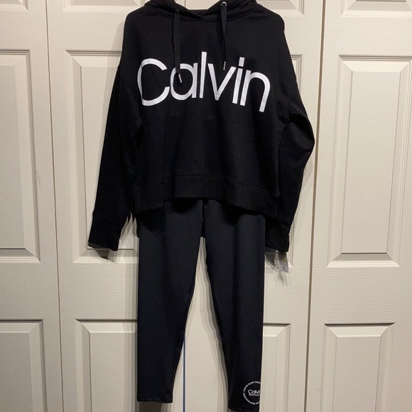 NWT CALVIN KLEIN Hoodie & Leggings CK Athleisure Outfit Women’s size M - Picture 1 of 12
